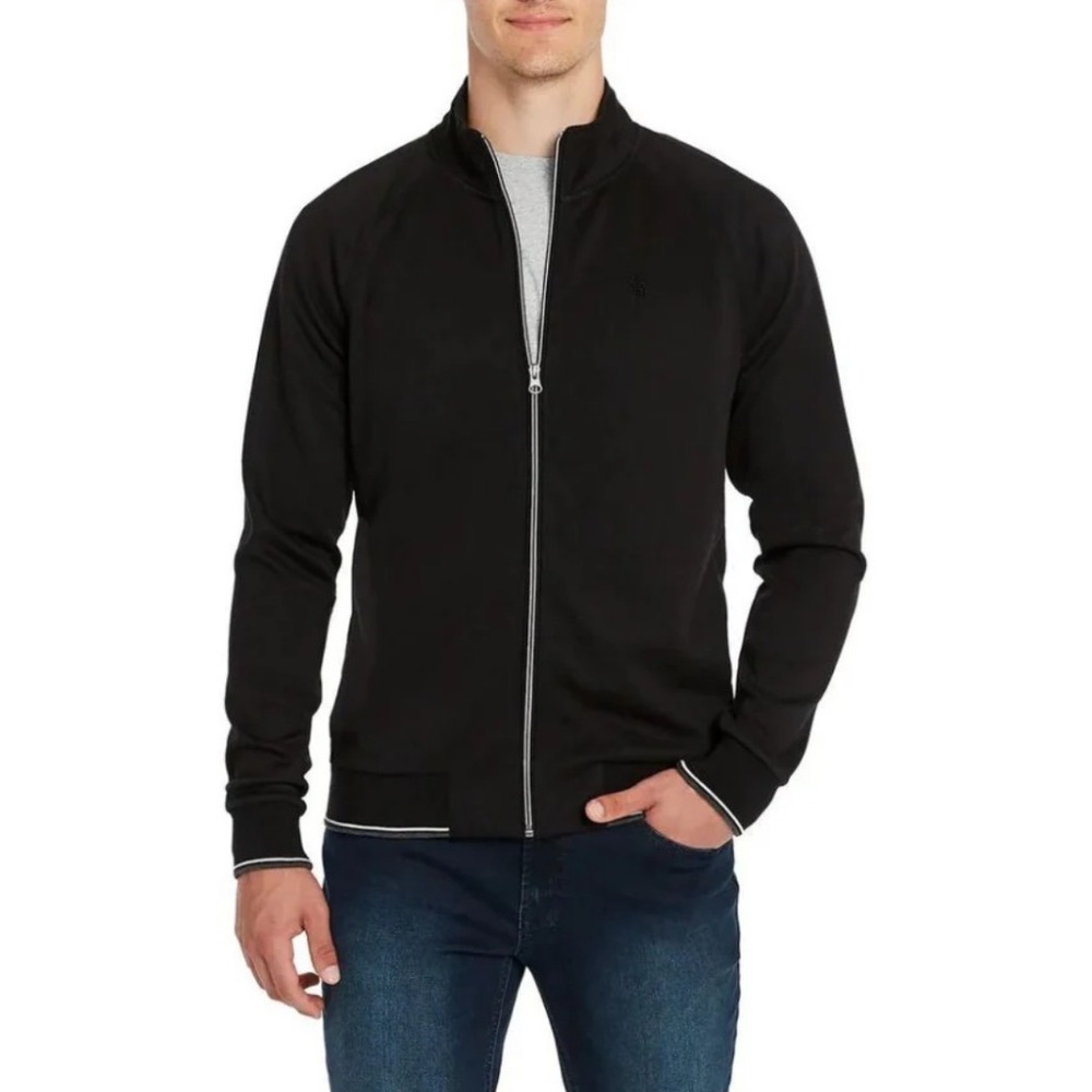 Robert Graham‎ Black Full Zip Sweater Jacket Mens Size Medium Style Pockets